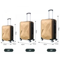 Reisekoffer ABS-03 Koffer 3-teilig Hartschale Trolley Set Kofferset Handgepäck Gepäck Reisetasche