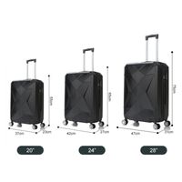 Reisekoffer ABS-03 Koffer 3-teilig Hartschale Trolley Set Kofferset Handgepäck Gepäck Reisetasche