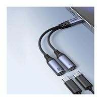 USB-C auf 2x USB-C 2in1 DAC-Adapter – Schwarz Audio Adapter 2-in-1