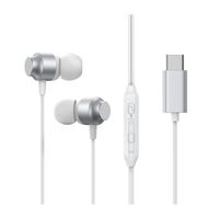 JR-EC06 USB-C Kabelkopfhörer  In-Ear-Kopfhörer – Silber 1200 mm