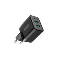 2xUSB-A 12W 2,4A Netzladegerät Schwarz Ladeadapter Schnelles Laden