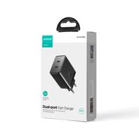 JR-TCF09 Schnellladegerät 2x USB-C 40W - Schwarz
