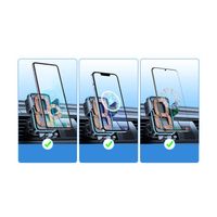 15W Dual-Coil Qi Wireless drahtloses Auto-Ladegerät Schnell-Ladegerät Handy-Halterung Schwarz