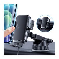 15W Qi Wireless drahtloses Auto-Ladegerät mit Griff Schnell-Ladegerät Handy-Halterung Schwarz