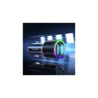 4.8A Autoladegerät 2 x USB mit Hintergrundbeleuchtung 24W Ladeadapter schwarz
