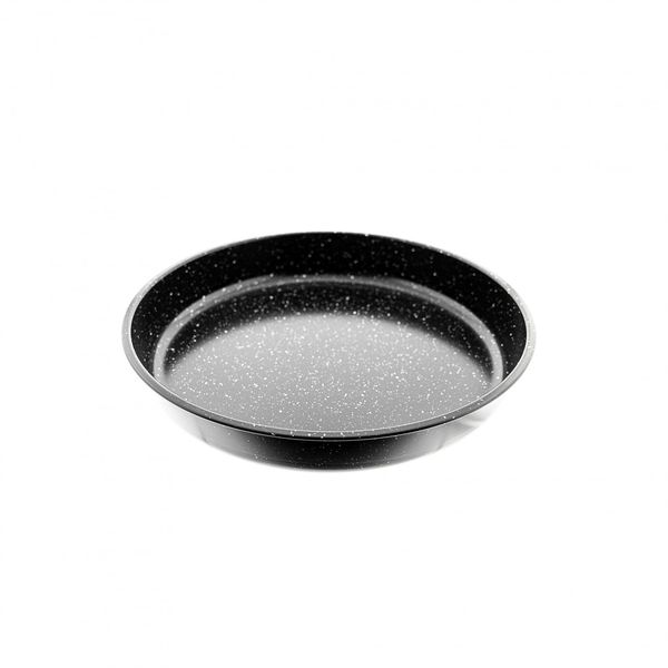 3er Set Backblech aus Granit in Schwarz 32/36/40 cm Backofenblech Tepsi