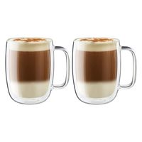 Sorrento Plus 2-TLG. Latte-Macchiato-Set mit Henkel, 450 ml