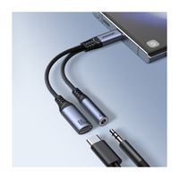 2in1 DAC-Adapter USB-C auf USB-C / 3,5-mm-Miniklinke – Schwarz