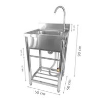 Spültisch freistehend, M 54,8 x 49,5 x 90 cm