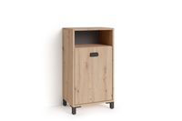 WELLNESS Seitenschrank, Breite 42 cm, Eiche-Optik, Alu/Kunststoff schwarz
