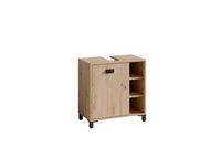WELLNESS Waschbeckenunterschrank, Eiche-Optik, Alu/Kunststoff schwarz