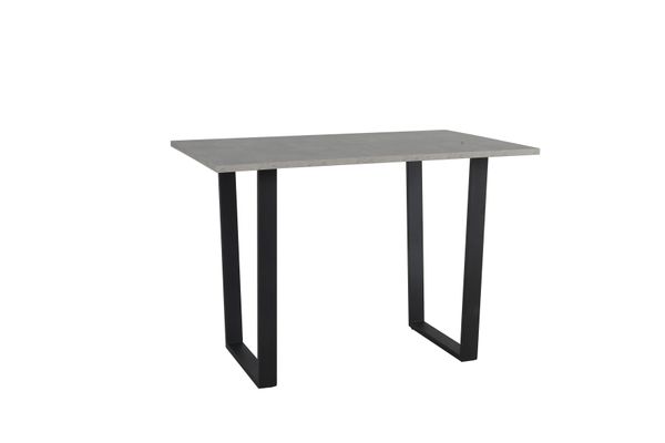 SHINE Tisch, Breite 110 cm, Metall schwarz pulverbeschichtet, Beton-Optik