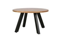LARA Couchtisch, Breite 75 cm, Akazie natur lackiert, Metall schwarz pulverbeschichtet