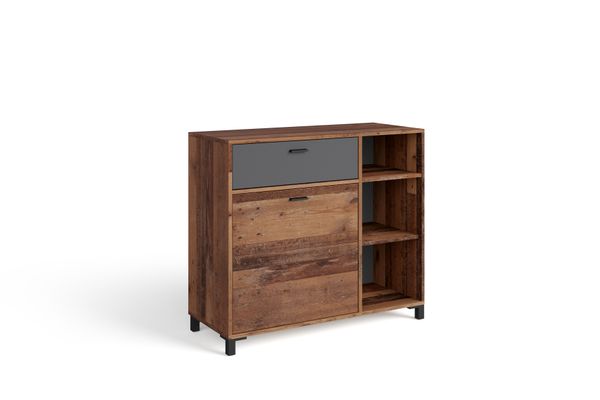 JACKSON Sideboard, Breite 98 cm, Old-Wood-Optik, anthrazit