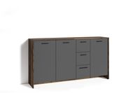 BEN Sideboard, Breite 153 cm, Old-Wood-Optik, anthrazit