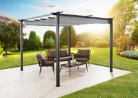 Pavillon mit Schiebedach ca. 290 x 290 x 215 cm