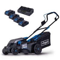 Akku-Rasenmäher BC-MP380-X - SET S4 inkl. 4x 2Ah Akku +  Doppelladegerät