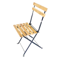 Bistroset Outdoor-Klappstuhl-Set 3tlg., 2-Sitzer mit 2 Streben aus Akazienholz geölt