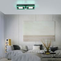 LED-Deckenleuchte ACRI, mit RGB Farbmodus, CCT, dimmbar, schwarz