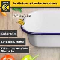 Emaillierte Brot- und Kuchenform Husum, 32 cm