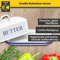 Emaillierte Butterdose Husum
