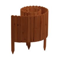 Rollzaun aus Holz, ca. 203 x 40 / 60 x 1,7cm - Braun