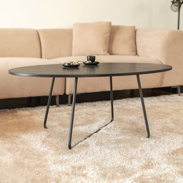 HOME DELUXE Couchtisch Oval NOVARIS -  Dark Oak