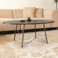 HOME DELUXE Couchtisch Oval NOVARIS -  Dark Oak