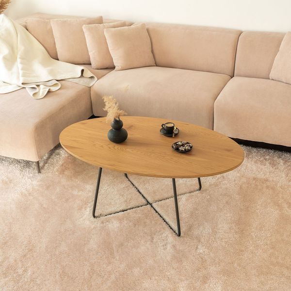 HOME DELUXE Couchtisch Oval NOVARIS -  Dark Oak