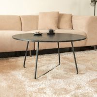 HOME DELUXE Couchtisch Rund NOVARA -  Dark Oak
