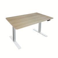 HOME DELUXE Höhenverstellbarer Schreibtisch elektrisch LUMINA - 120 x 60 cm Eiche