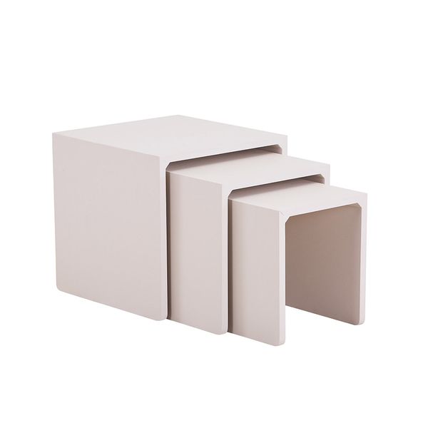 HOME DELUXE Beistelltisch 3er Set IRIMA – Sand Beige