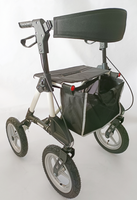 Alu Outdoor Rollator AT51031 inkl. Gehstockhalter