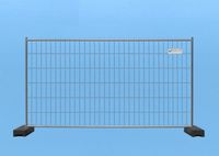 EUTOP Exklusiv Bauzaun Element, aus Stahl ca.14 kg–Maße:3,50 x 2,00 m-Gartenzaun-Campingzaun
