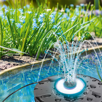 Solar-Springbrunnen Wasserspiel mit Abstandshaltern und Überlaufschutz