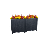 Hochbeet, ca. 80 x 40 x 43 cm - Schwarz