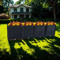 Hochbeet, ca. 160 x 40 x 43 cm - Schwarz