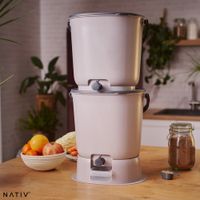 Bokashi Starter Set mit 2 Bokashi Eimer, grau