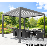 Alu Pergola mit beweglicher Entlüftung, ca. 300 x 360 x 230 cm - Anthrazit