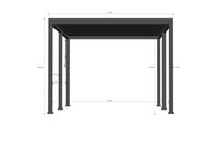 Alu Pergola mit beweglicher Entlüftung, ca. 300 x 588 x 230 cm - Anthrazit