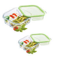 Borosilikatglas-Vorratsdose Quadratisch 2er-Set