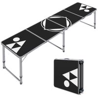 Bierpong Tisch Campingtisch klappbarer Klapptisch für Garten, Balkon