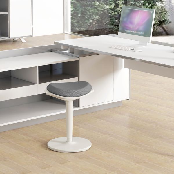 Sitzhocker ergonomischer Bürohocker, 56,5-71,5 cm höhenverstellbar, Grau