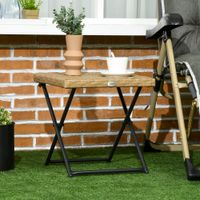 Beistelltisch Gartentisch Klapptisch klappbar Polyrattan Natur
