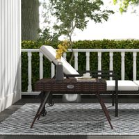 Rattan Beistelltisch Gartentisch Klapptisch wetterfester Campingtisch