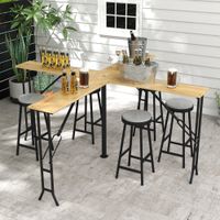 Bierzelttisch, Stehtisch klappbar, 105 cm Quattro Biertisch, Holz Natur