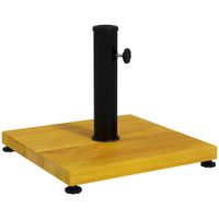 Sonnenschirmständer 25 kg Sonnenschirmfuß mit verstellbaren Fußpads, Holzoptik