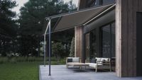 Pergola-Markise FLEX, Gestell anthrazit, Uni grau,  400x400cm mit Funkmotor, LED-Beleuchtung