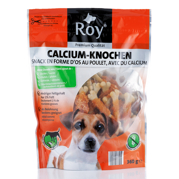 Hundesnacks Calcium-Knochen mit Hühnchenfleisch - ca. 360 g