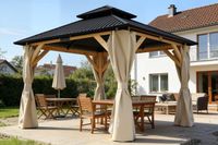 Pavillon Limassol ca. 360 x 298 x 275 cm - Schwarz Beige